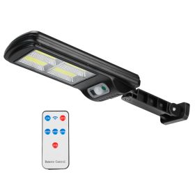 1Pc 450W 300W 200W Solar Powered Motion Sensor Wall Lights Outdoor IP65 Waterproof 3 Modes With Remote Control For Street Front Door Deck (Option: 300W)