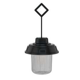 Outdoor LED Camping Light Canopy Hanging Lamp (Color: Black, style: Charging Model)