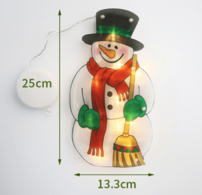 Led Sucker Window Hanging Lights Christmas Decoration Shop Atmosphere Scene Layout Holiday Decoration Lights (select: holiday lights-2)