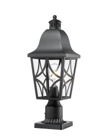 Outdoor Post Lights Lamp Post Light Fixture, Waterproof Aluminum Housing with Glass, Fence Post Deck Lighting for Garden, Patio, Pathway (1 pack) (Color: as Pic)