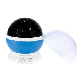 Rotating Starry Night Lamp - USB Sleep Light, LED, Xmas Gift (Color: Blue, size: One size)