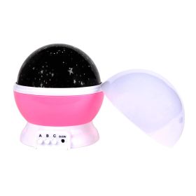 Rotating Starry Night Lamp - USB Sleep Light, LED, Xmas Gift (Color: Pink, size: One size)